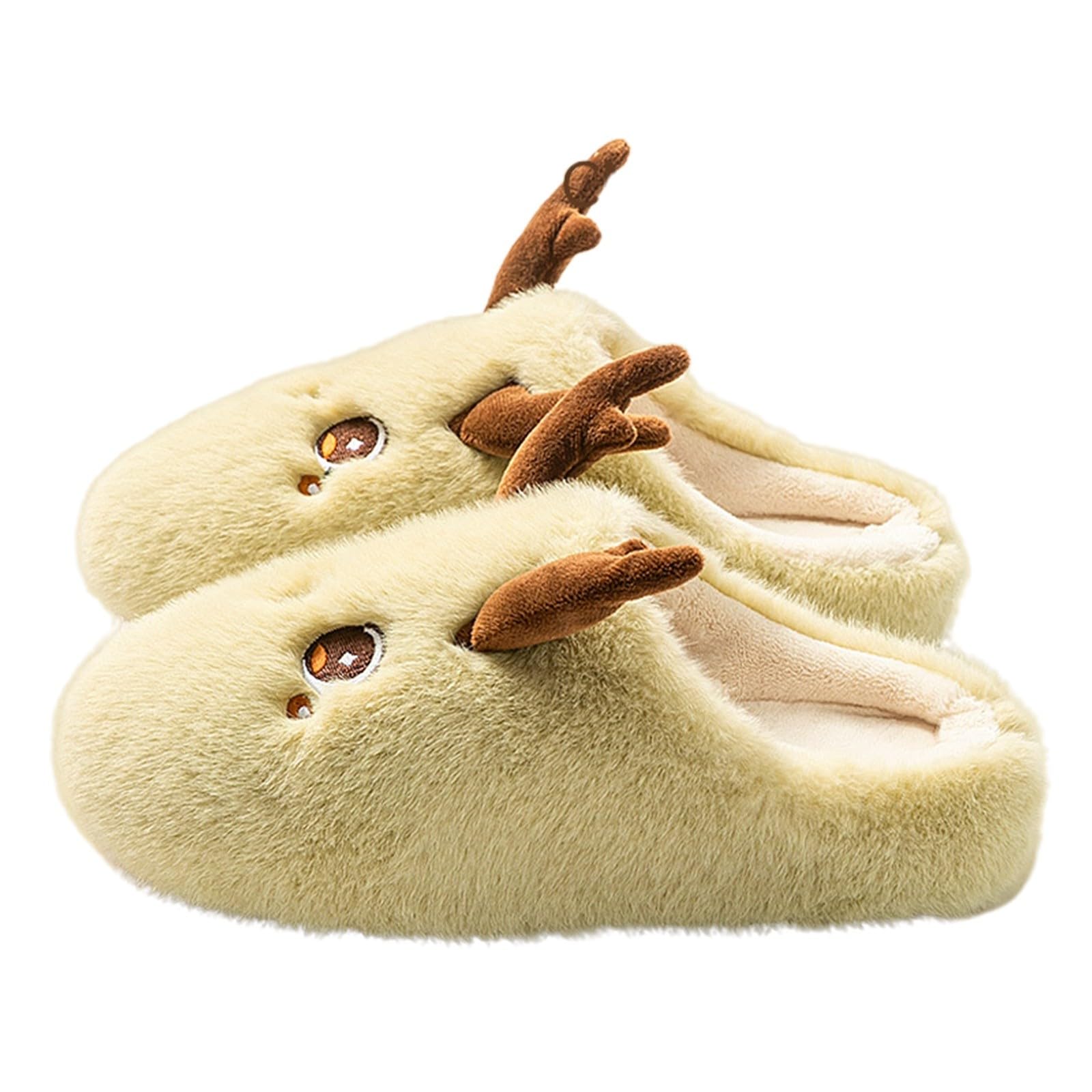 Pantuflas de invierno unisex con suela para comodidad y calidez en interiores, forro polar suave, diseño sin agarre, perfecto para