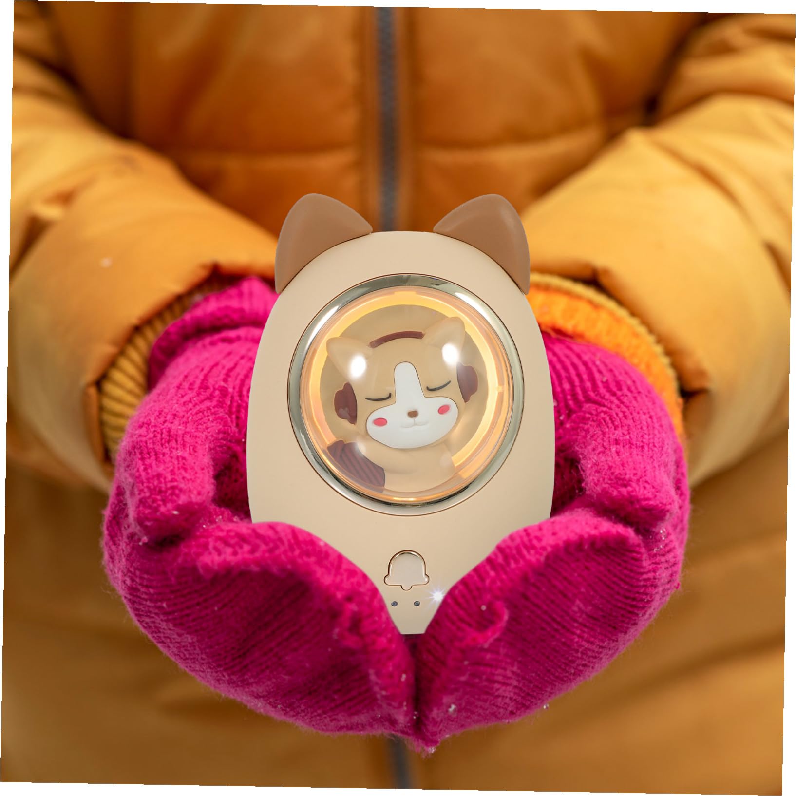 KOMBIUDA Scaldamani Ricaricabile Usb Mini Scaldamani Portatile Forma Di Cartone Animato Riutilizzabili Batteria Interna Di Grande Capacità