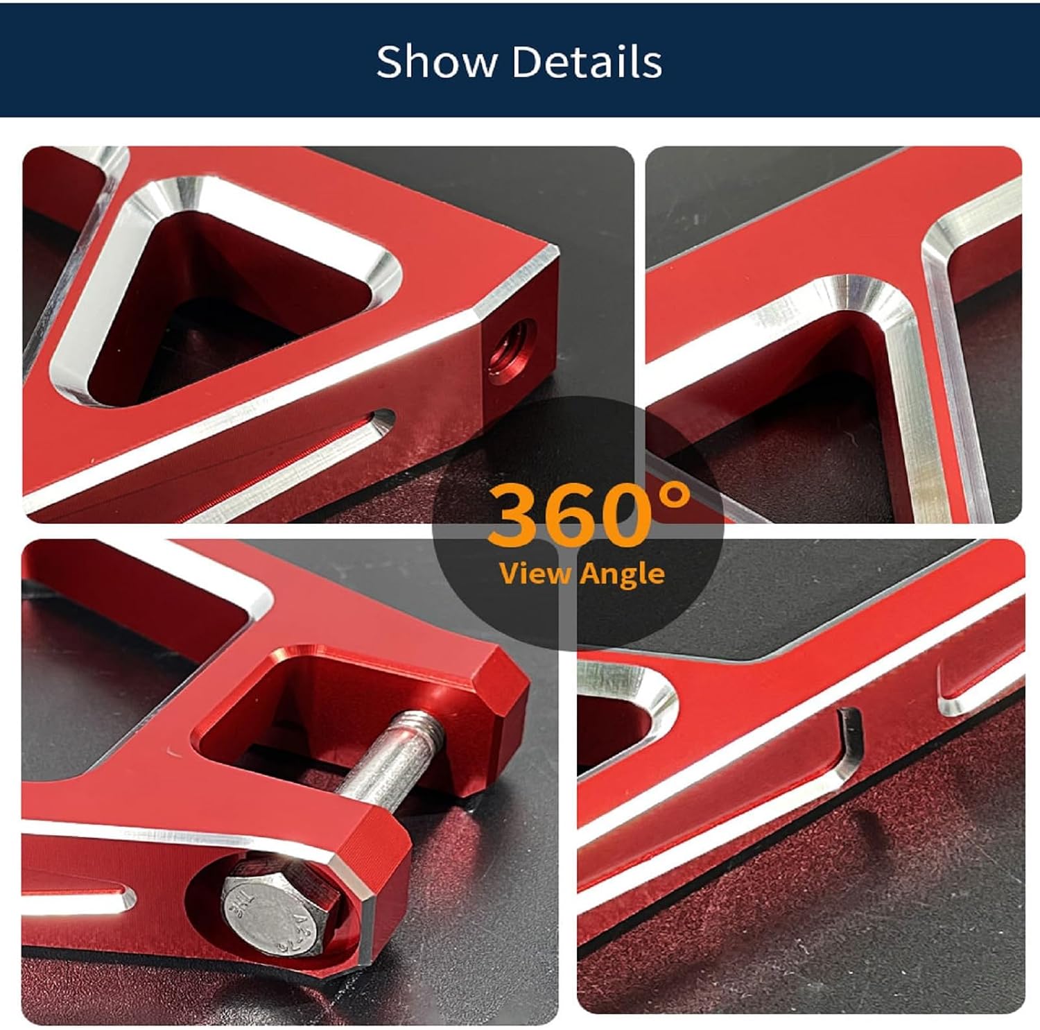 Rear Shock Absorbing Triangle Bracket for Surron Light Bee X S/Segway X160 X260, Rear Shock Suspension Triangle Linkage for Sur Ron Electric Dirt Bike Motorcycle Accessories (Red)