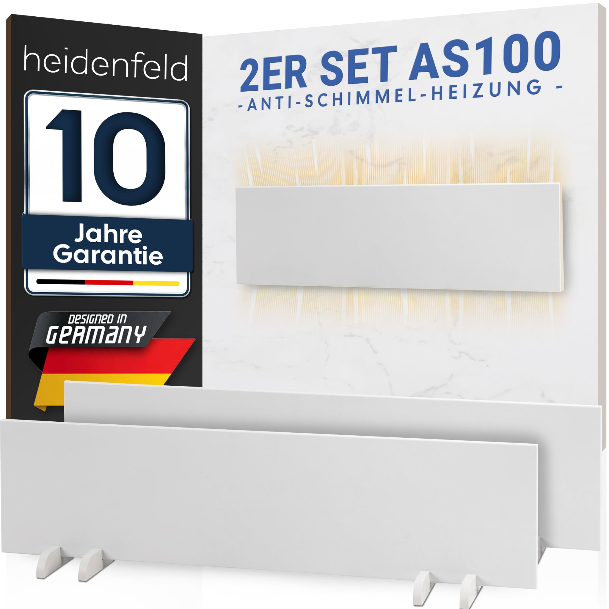 Heidenfeld Anti-Moisissure - Chauffage Infrarouge | Protection contre le Gel - Chauffage sans Produits Chimiques - Alternative au Spray Anti-Moisissure & Peinture (Set de 2)