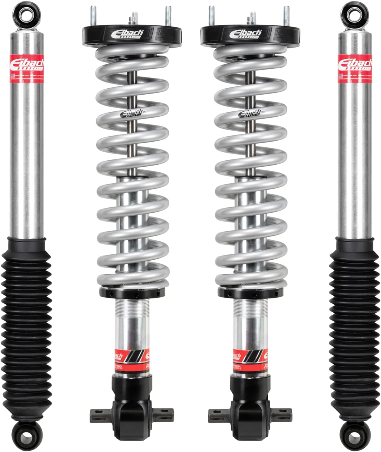 Eibach Suspension Lift Kit, PRO-TRUCK-LIFT STAGE 2, 0.9 to 3.6 in Front Lift, 0 to 1.5 in Rear Lift, Shocks/Springs, compatible with GM Fullsize Truck 2019-25, Kit