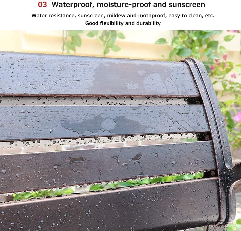 Garden Bench Outdoor Furniture Park Terrace Bench Metal Bench with Backrest and Armrests