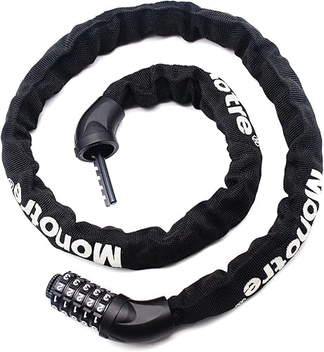 Cerradura de cadena antirrobo con combinación de 5 dígitos reiniciable, 3.9 pies de largo, sin llave, para bicicletas, scooters, motocicletas,