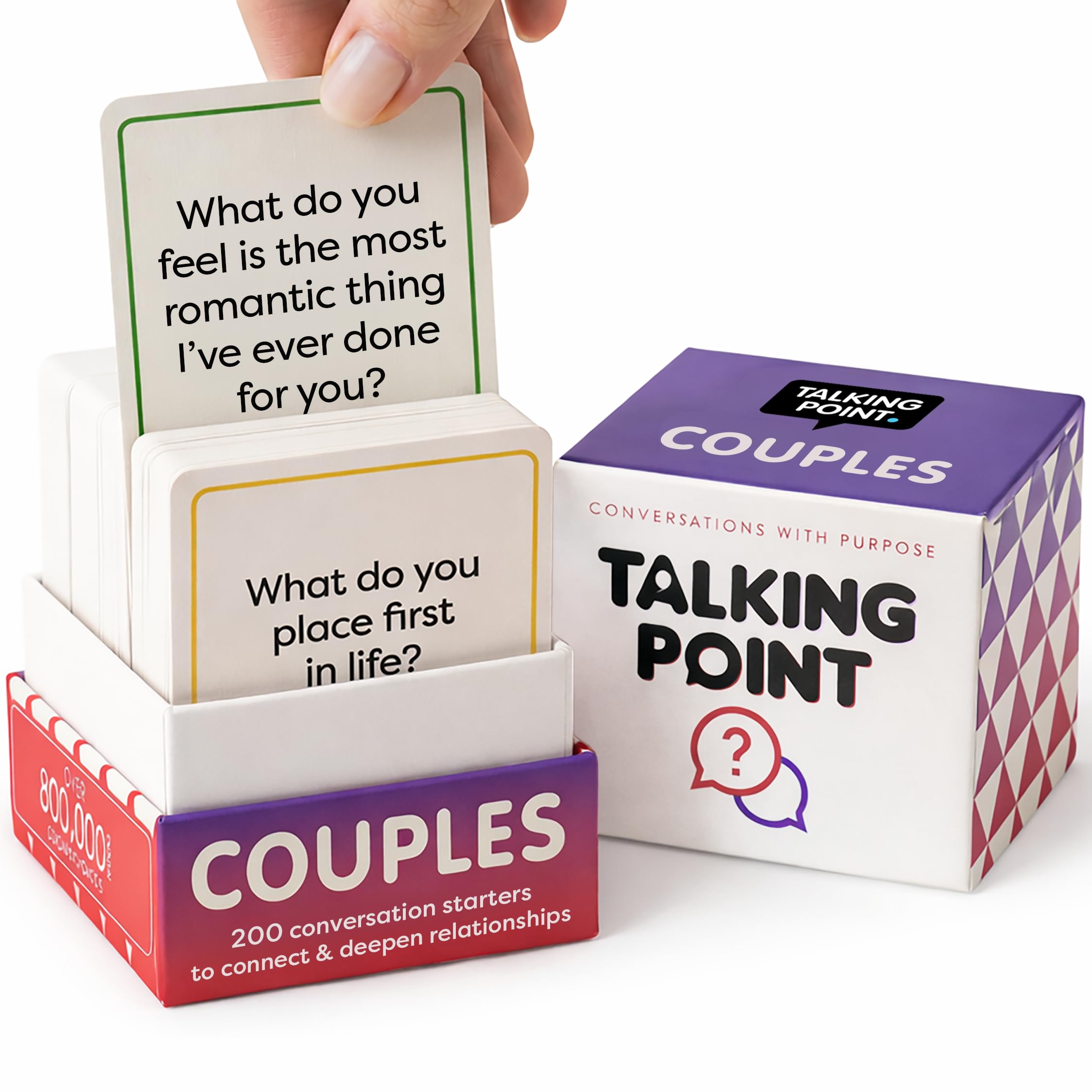 200 Couples Conversation Cards &amp; Date Night Question Game, Long Distance