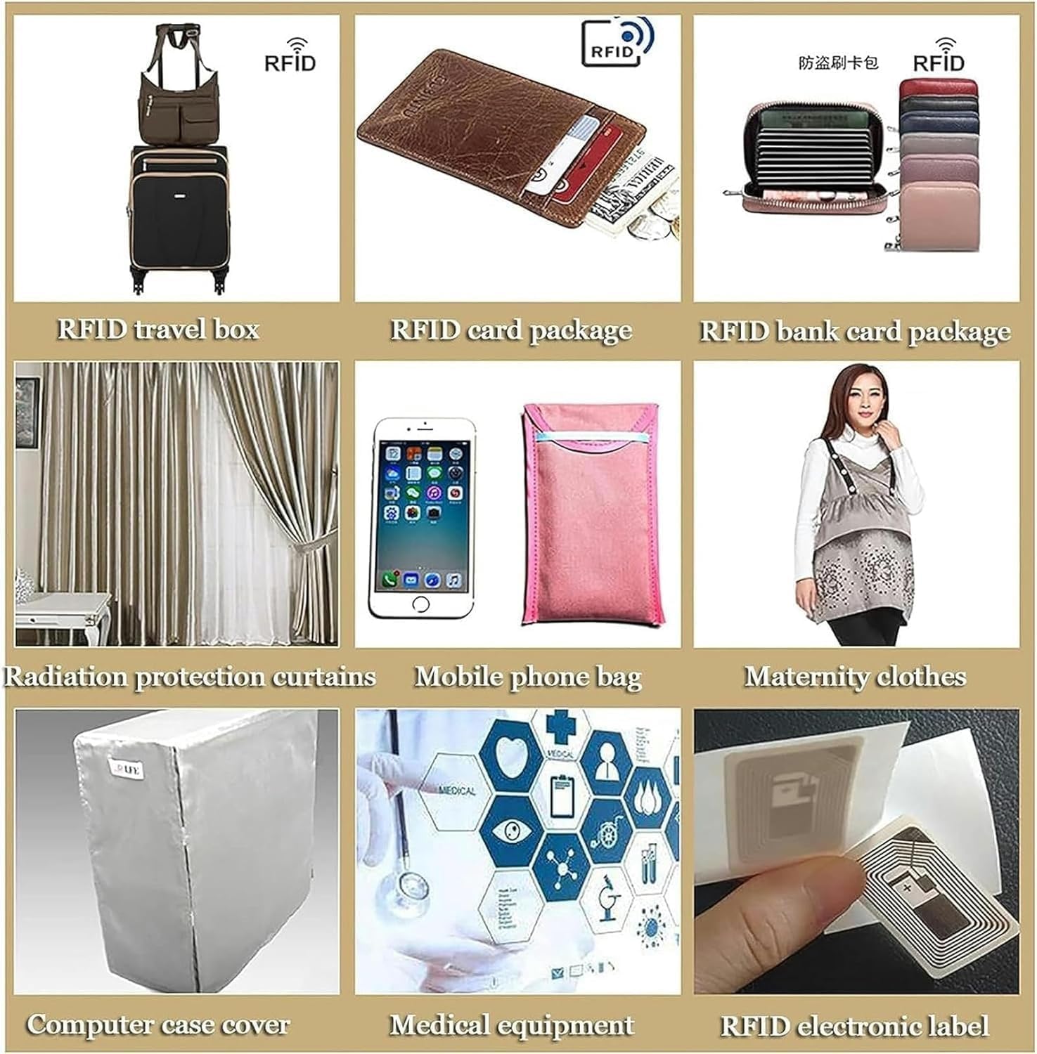 MekUk Faraday Fabric Anti-Radiation Fibre Fabric, Anti-Static, Can Be Used to Make Clothes, Curtains, Bed Sheets and Other Items RFID Blocking Material(3X1.1m)