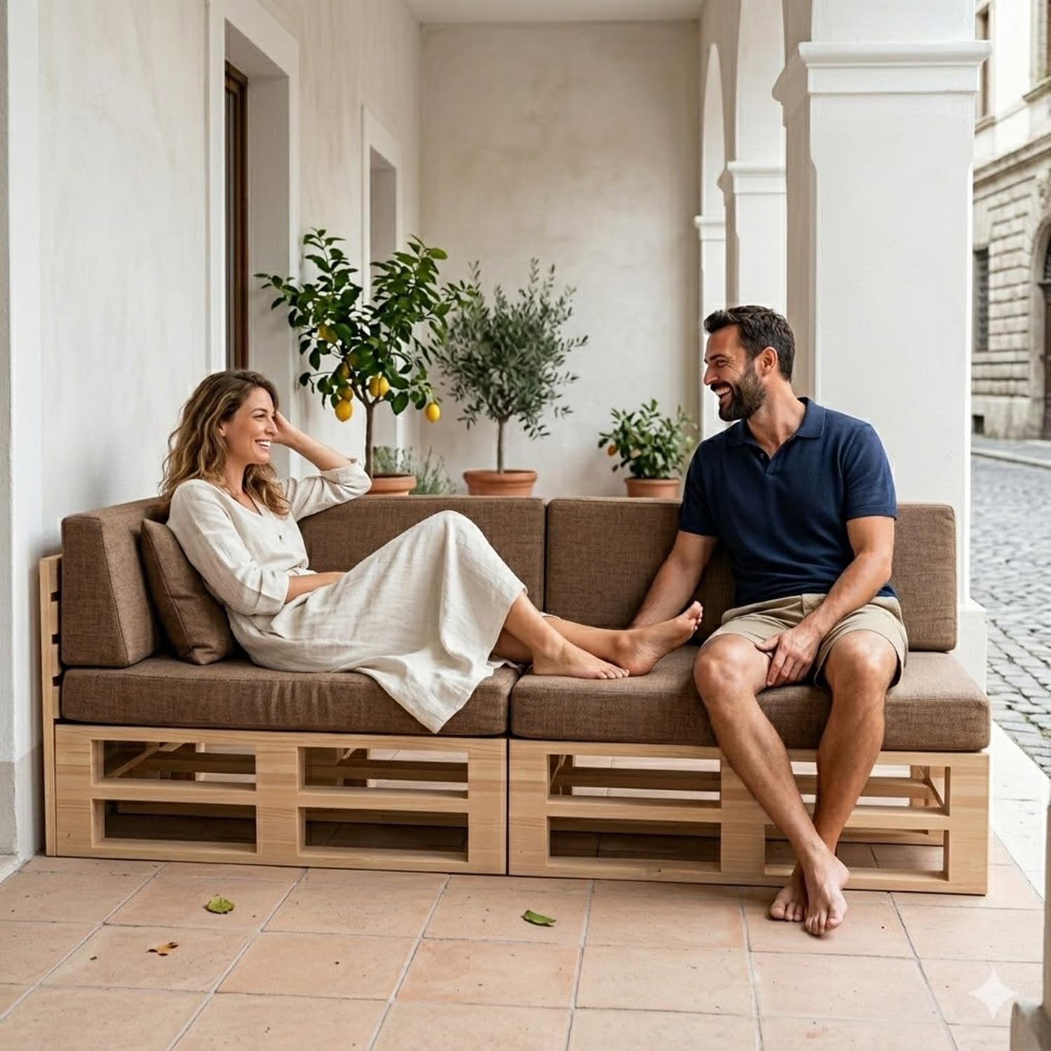 Générique Housse De Coussin Palette Faux Lin Assise Dossier avec Fermeture Éclair Et Fond Antidérapant pour Canapé Jardin Extérieur Taille Personnalisable Housse Uniquement(Gris,Seat 80x120cm)
