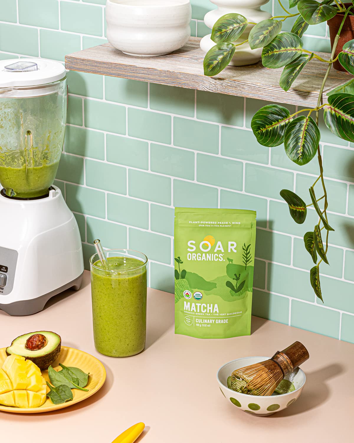 Soar Organics - Culinary Grade Matcha Green Tea Powder - Authentic Japanese Origin - For Lattes Smoothies Baking — view 5