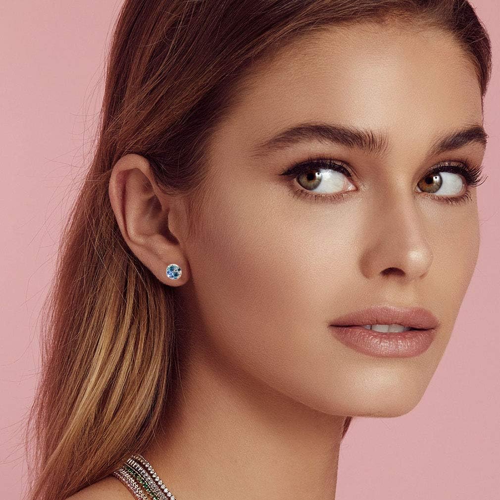 Multicolored Austrian Crystal Rhinestone Stud Earrings for Women Fashion S925 Sterling Silver Hypoallergenic Jewelry - Image 8