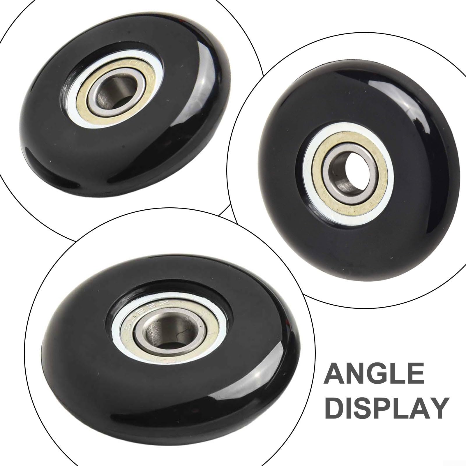 Radlager-Riemenscheibe, 34 mm, 608ZZ Schaft für Rudergerät, Gummi und Metall, verschleißfestes Ersatzteil, 8 mm Öffnung, 4 Stück