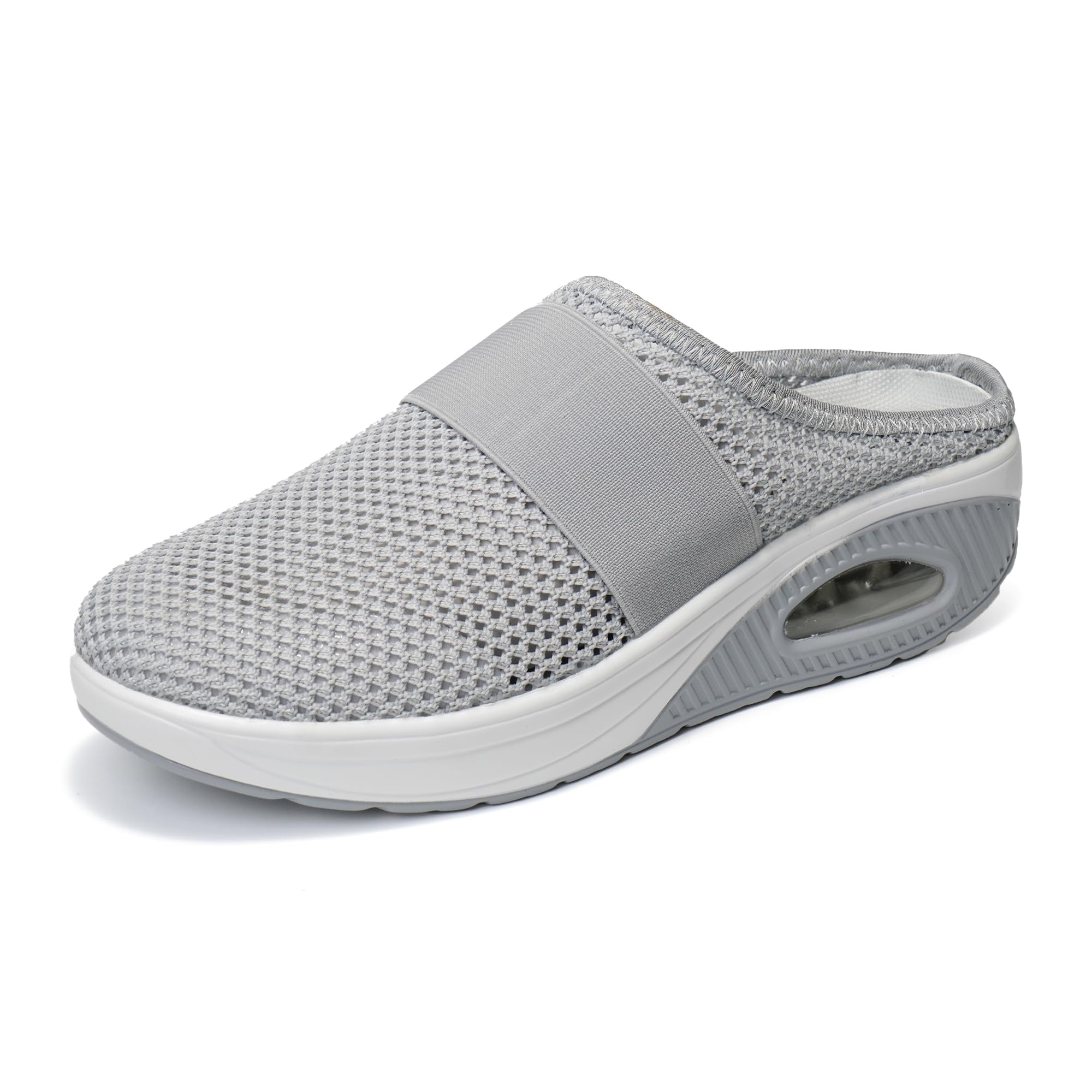 JOMIX Zuecos Mujer Malla con Colchón de Aire Chanclas Mujer Verano Basculantes Transpirables Talla 36-42 EU