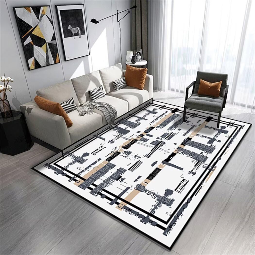 Baby Zimmer Teppich Mädchen Abstraktes, Schmutzabweisendes Wohnzimmer Im Ethno-Stil Auslegware Kinderzimmer Schwarz Bettumrandung Teppich Schlafzimmer Teppiche Baby Zimmer Teppich Mädchen Spie