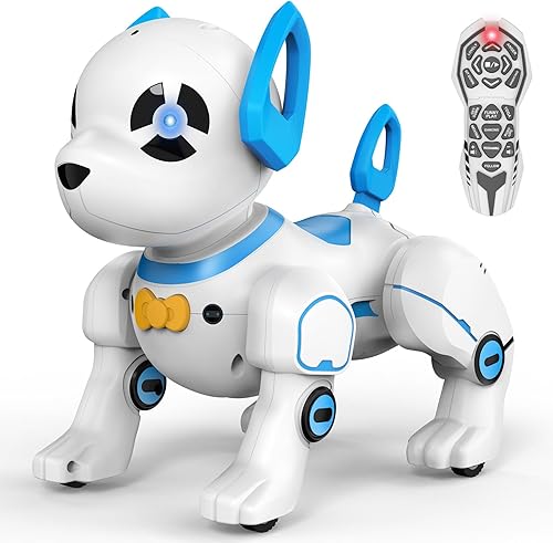 Miniatura 9 de Robot de juguete para perros con control remoto, programable inteligente interactivo robótico, robot de acrobacias a control remoto, juguetes para