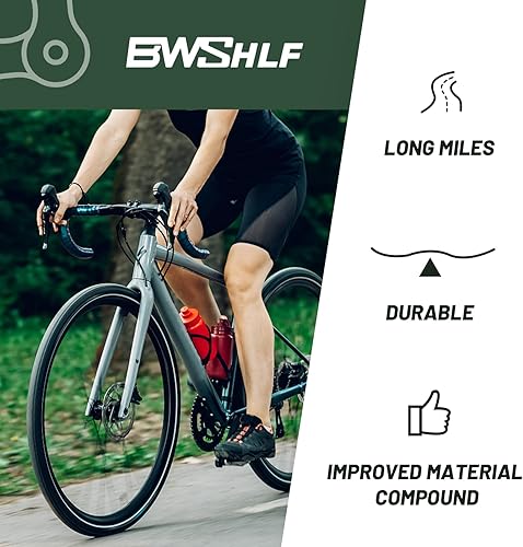 Miniatura 6 de BWSHLF 700x23c25c28c35c neumático de bicicleta de carretera, plegable de repuesto de cuentas de ciclismo neumáticos de bicicleta negro duradero 2