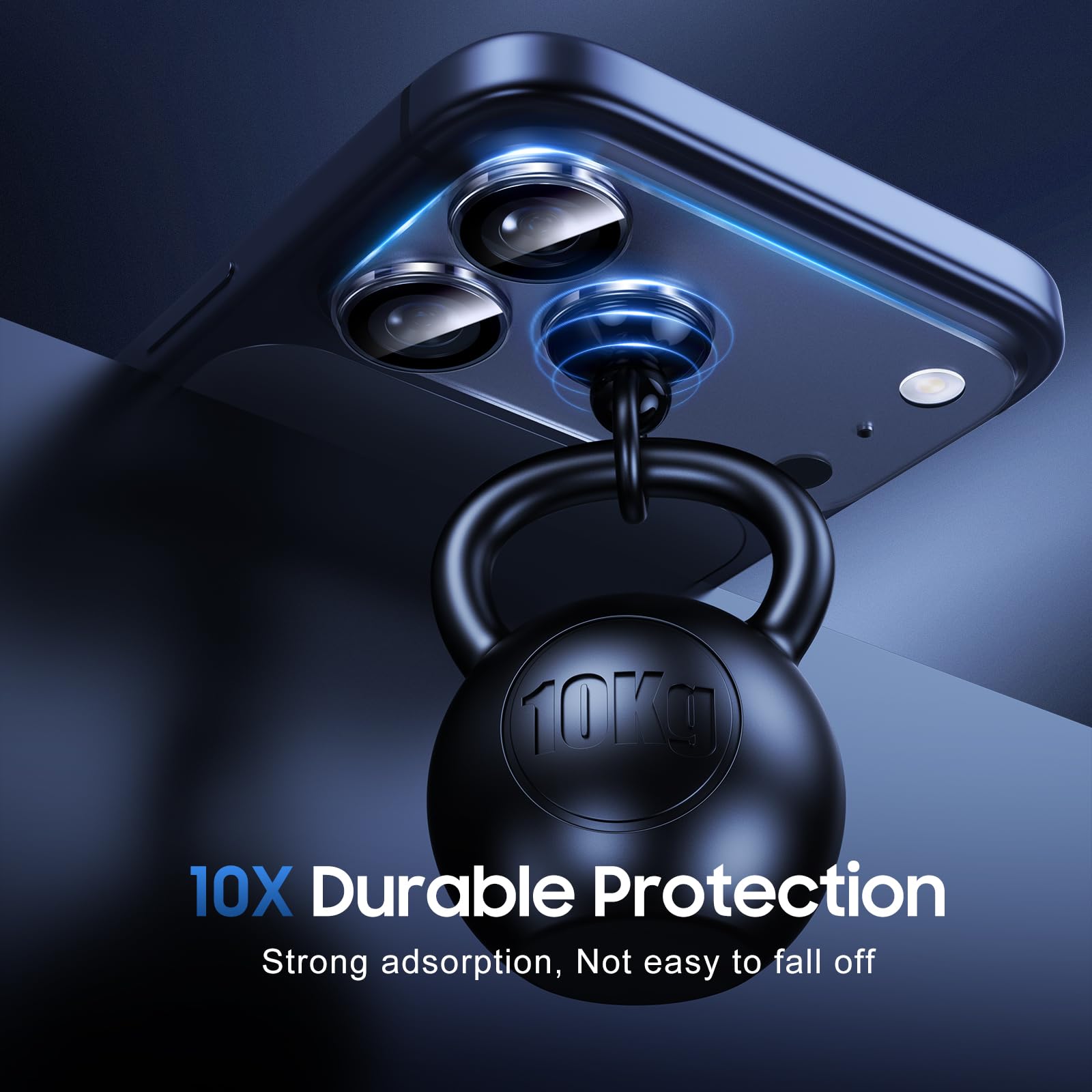UniqueMe Compatible for 3 Pack iPhone 17 Pro Max Camera Lens Protector - [Drop Protection] Anti Scratch Full-Coverage Camera Cover Screen - 3