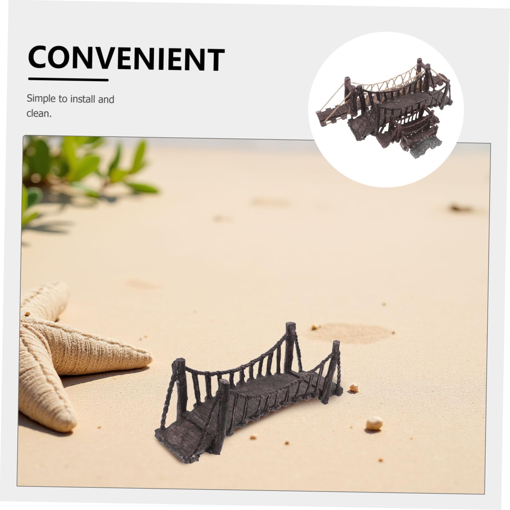 Lot De 5 Ponts Miniatures en Résine pour Décoration D'Aquarium Maison De Poupée Jardin Féerique