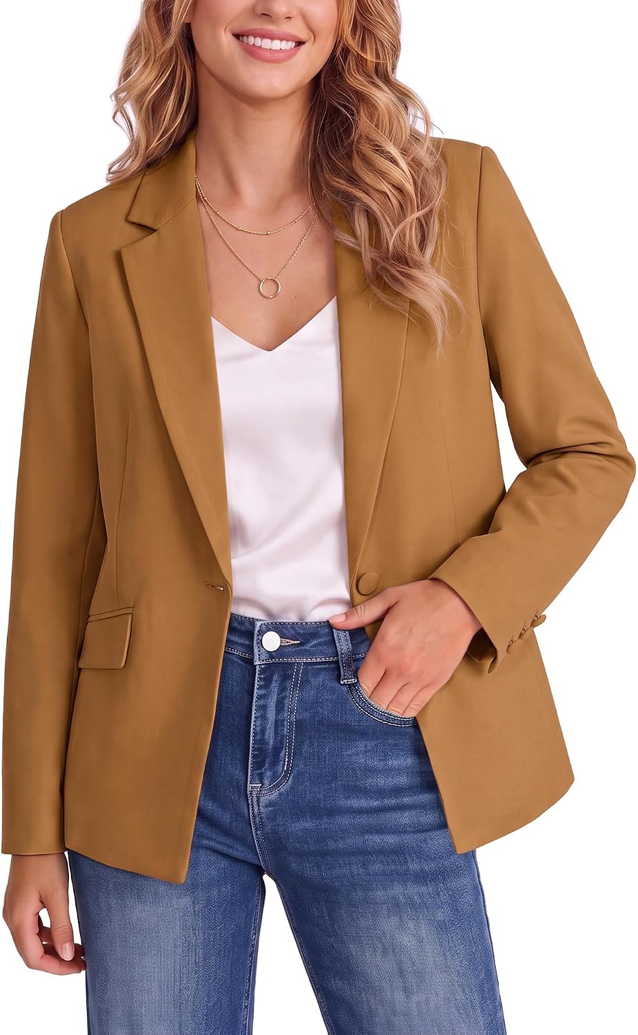 GRAPENT Womens Blazers Dressy Casual Long Sleeve Work Office Suit Jackets