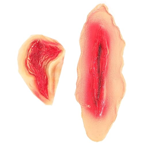 NOLITOY 2 calcomanías de maquillaje para decoración de caracol, pegatinas de logotipo, cicatrices falsas en la cara, pegatinas de Halloween,