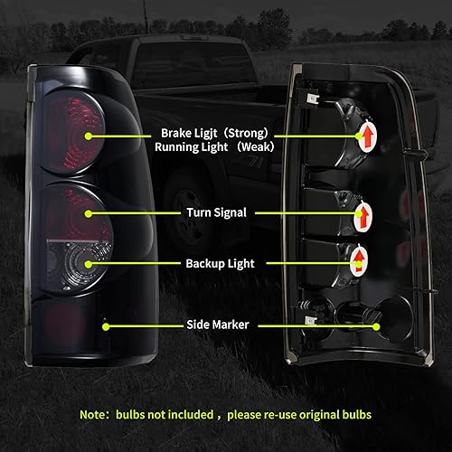 Miniatura 6 de TUZILLA Luces traseras para Chevy Silverado 1500 2500 1999-2006 Silverado 3500 y 2007 Silverado con estilo clásico 01-06 GMC Sierra 1500 y 2500