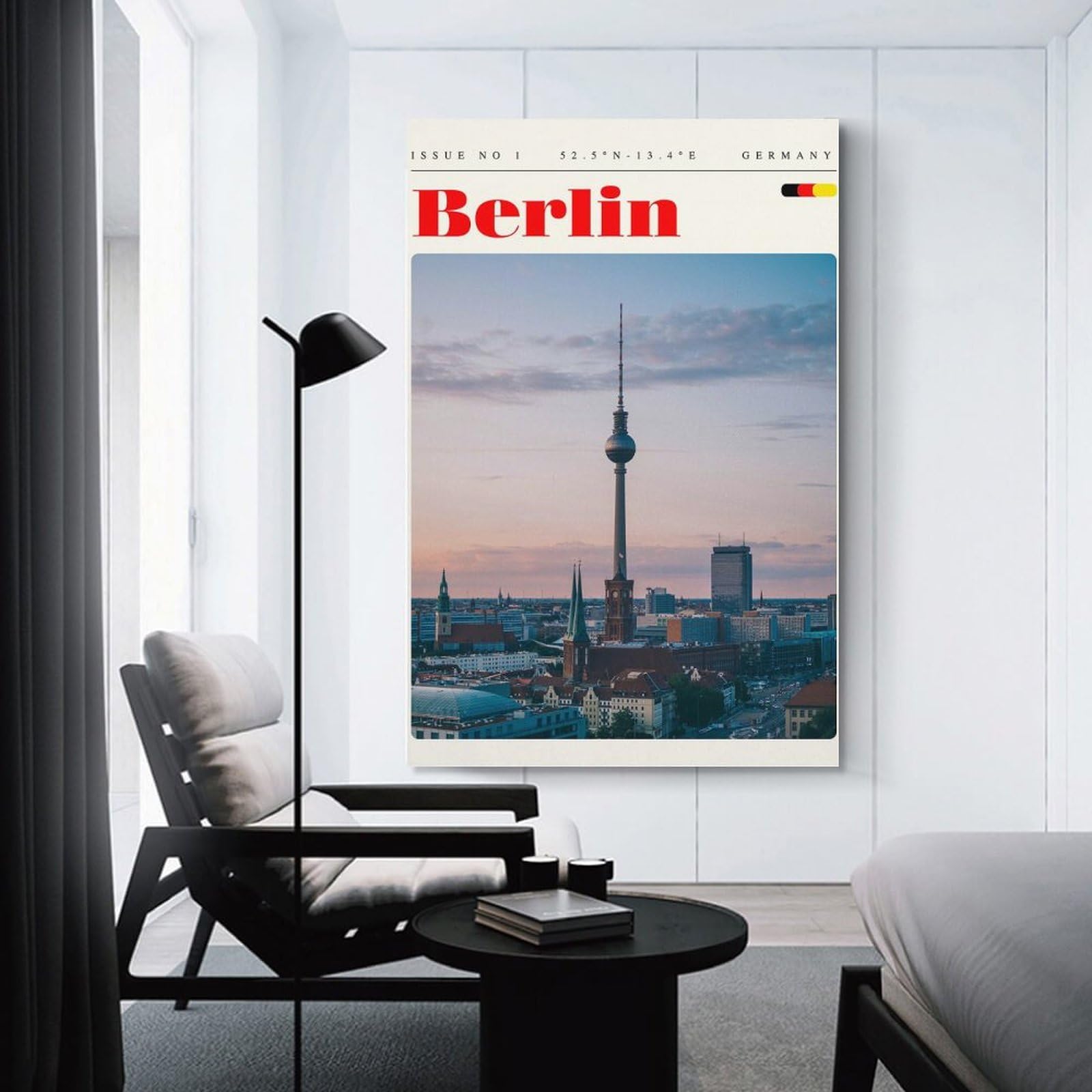 Junmoney Canvas Wall Picture Berlin Germany Travel Art, 24x36inch(60x90cm), for Office, Study Or Home Workspace, Canvas Wall Decor for Creative Rooms