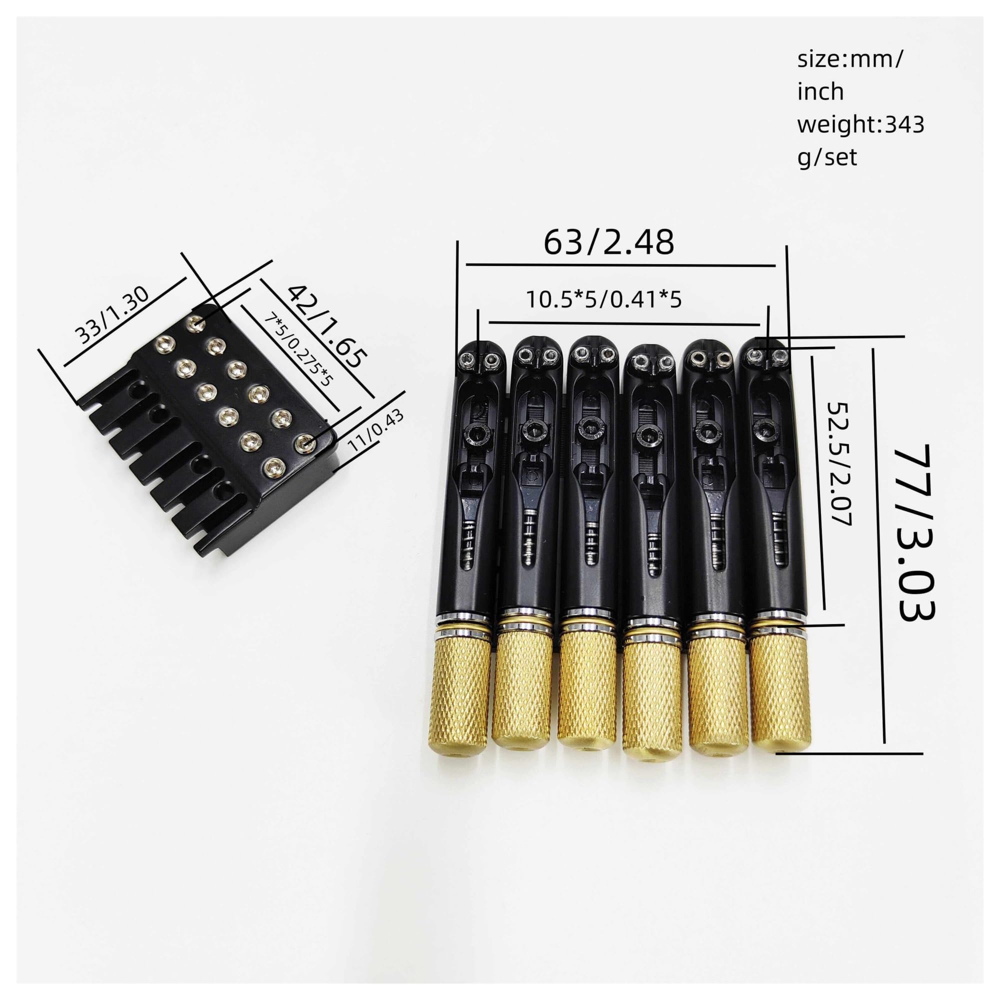 Puente Inferior Guitarra Eléctrica Sin Cabeza 6 Accesorios Profesionales | Puente de guitarra(Type 3)