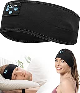 Sleep Headphones Bluetooth 5.4 Headband, Wireless Sleep Headphones with Ultra-Thin HD Stereo Speakers for Side Sleepers, Sweatproof Sports Headband for Workout Yoga Running Cool Gadget Unique Gifts asin的图片