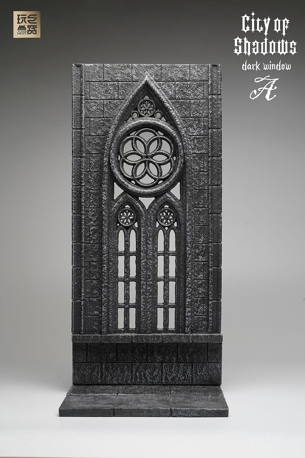 Diorama Display Base Compatible with 1/12-1/18 Action Figures - City of Shadows Series Window of Darkness Style A Gothic Sci-fi Corridor Terrain for Warhammer-Style Action Figures,Age 15+