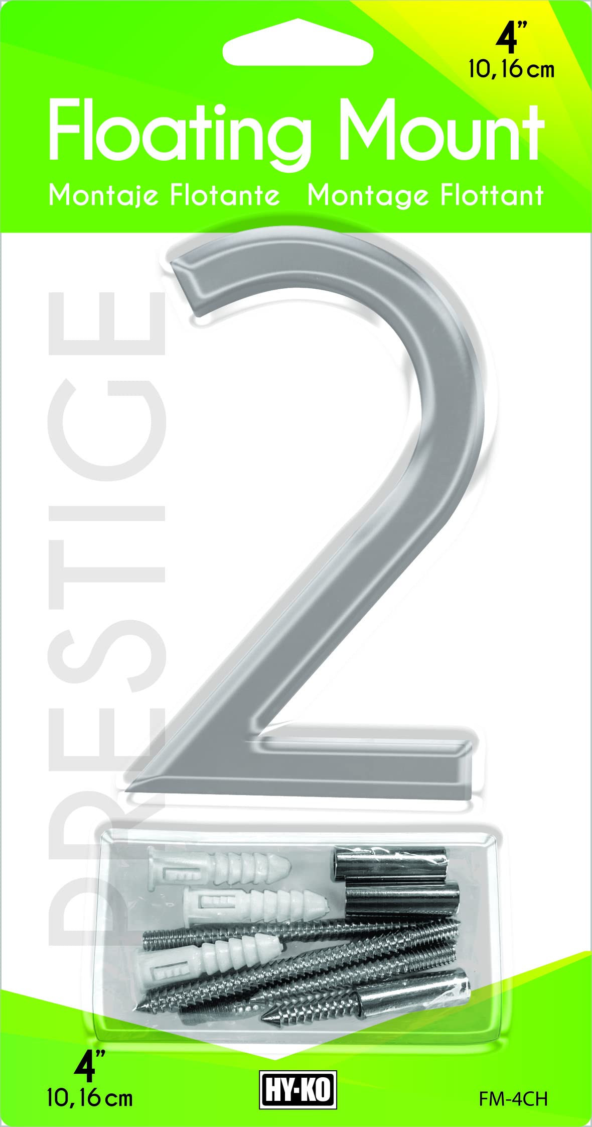 Numéro de maison flottant chrome lisible pour optimiser le repérage de votre adresse