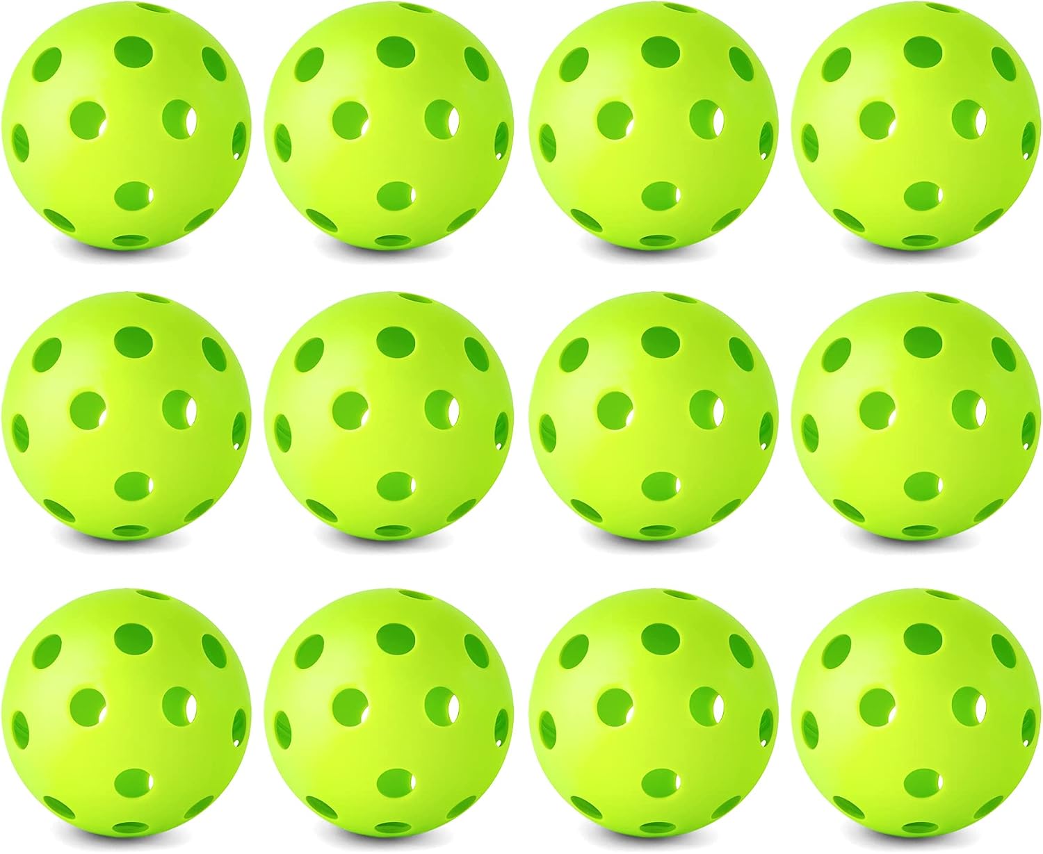 Coopay 12/50/100 Pack Plastic Baseballs Practice Training Balls Lightweight Hollow Softballs with a Drawstring Bag for Hitting Pitching Batting Training Indoor Outdoor Sport