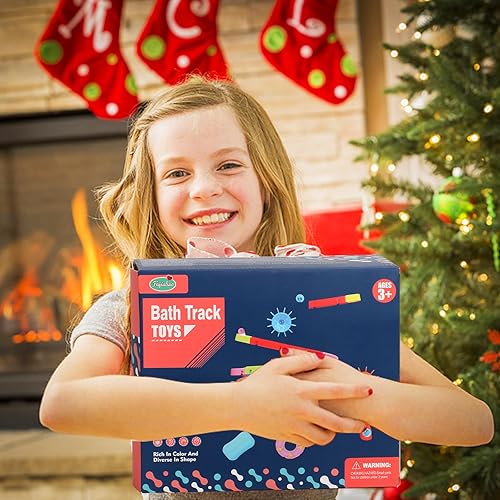 Bath Toys for Kids Ages 4-8 3-5 Toddler Bath Toys 38 PCS Fun Bathtub Shower Toys DIY Marble Run Slippery Slide Christmas Birthday Gift for 2 3 4 5 6 7 8 Year Old Boys Girls