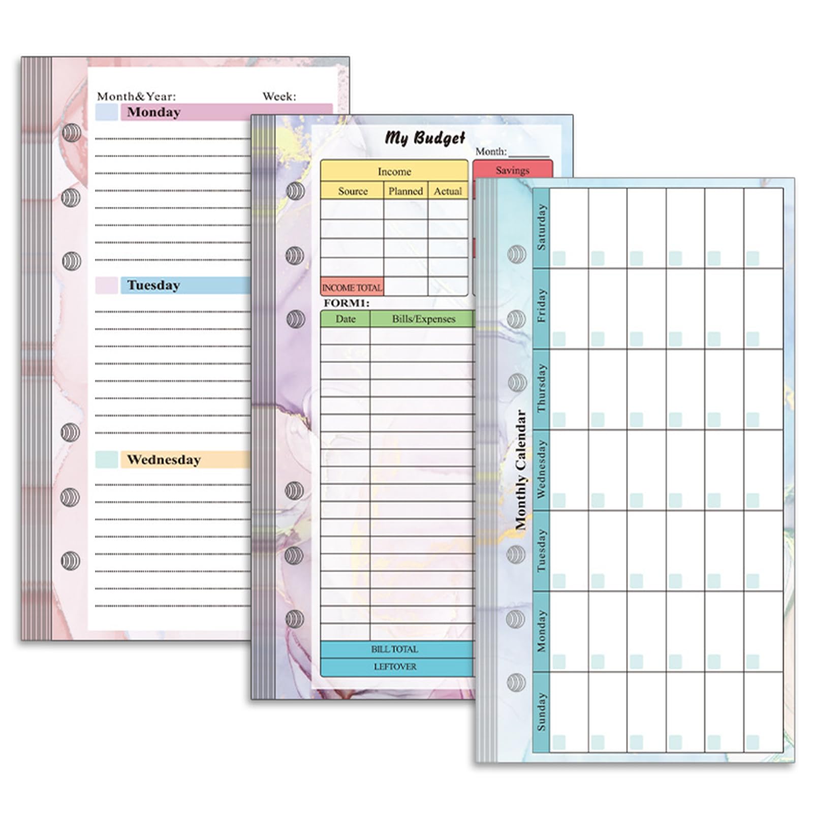 amazon-com-2024-a6-budget-planner-refill-82-sheets-monthly-weekly-calendar-planner-refills-inserts-binder-pockets-and-today-ruler-with-index-stickers-perfect-for-6-hole-budget-binder-cover-office-products