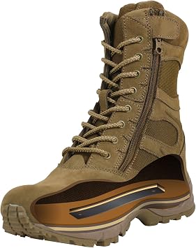 Rothco Forced Entry Deployment Boot, 8 Inch, AR 670-1 Coyote Brown, Wide, 7