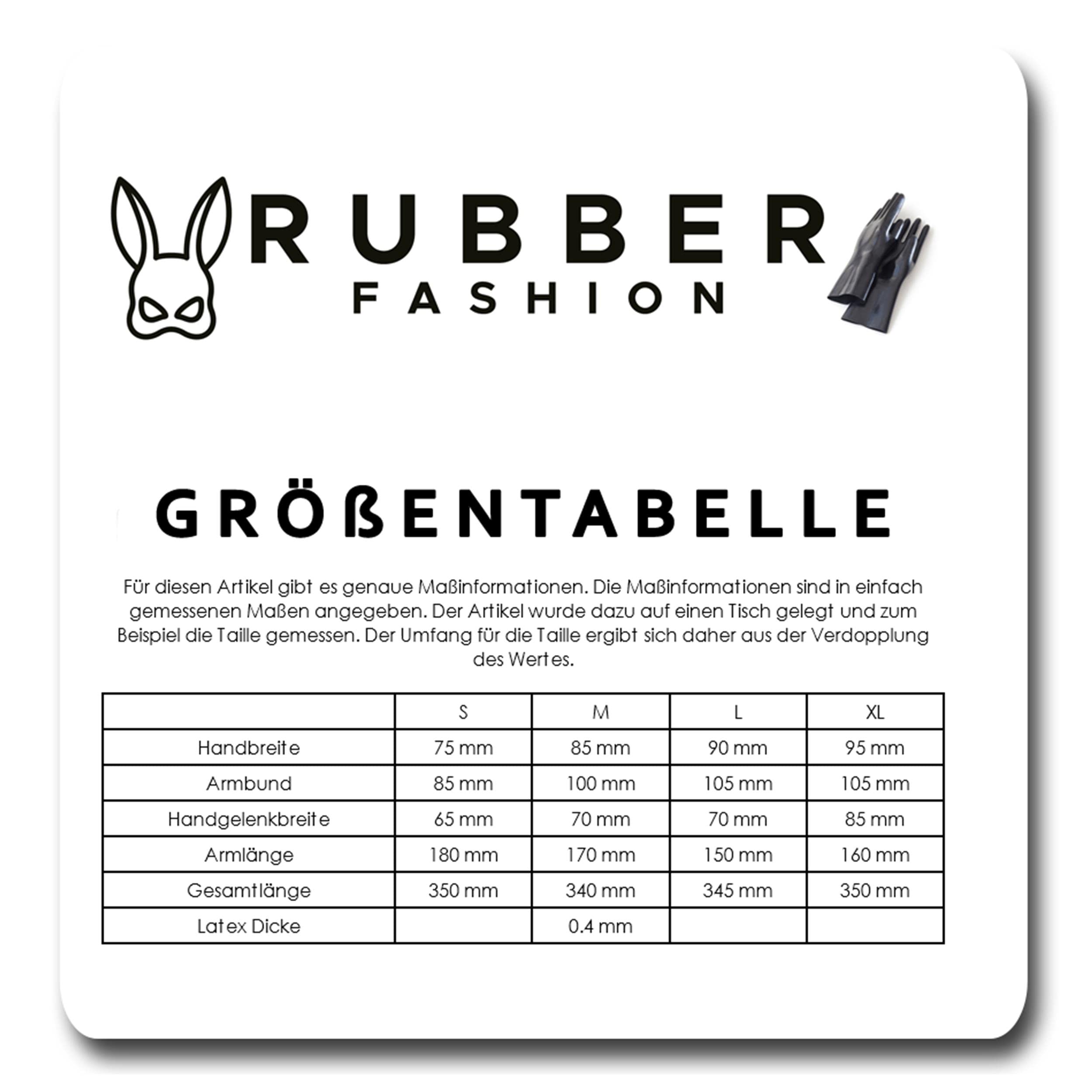 Rubberfashion Guantes de látex cortos - Sexy Rubber Gloves - Guantes de látex cortos hasta la muñeca para mujeres y hombres