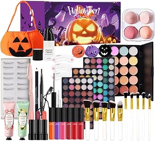 Halloween Makeup Kit Long-Lasting Smudge Proof Concealer Palette Pressed | Eyeshadow Palette Long-Lasting Pressed Powder for Beginners, Professionals, Halloween Party, Home, Travel, College