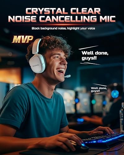 Miniatura 4 de NUBWO Wireless Gaming Headset for PC, PS5, PS4, Connect to Game & Phone Simultaneously (2.4GHz + Bluetooth), 3 EQ Modes, 50H Battery, PS5 Headset