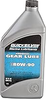 Quicksilver 80W-90 Premium Gear Lube for Mercury Marine Outboards - 32 oz Pack of 6, Superior Wear Protection