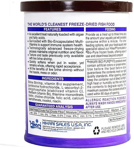 Hikari Bio-Pure Freeze Dried Brine Shrimp for Pets, 0.42-Ounce