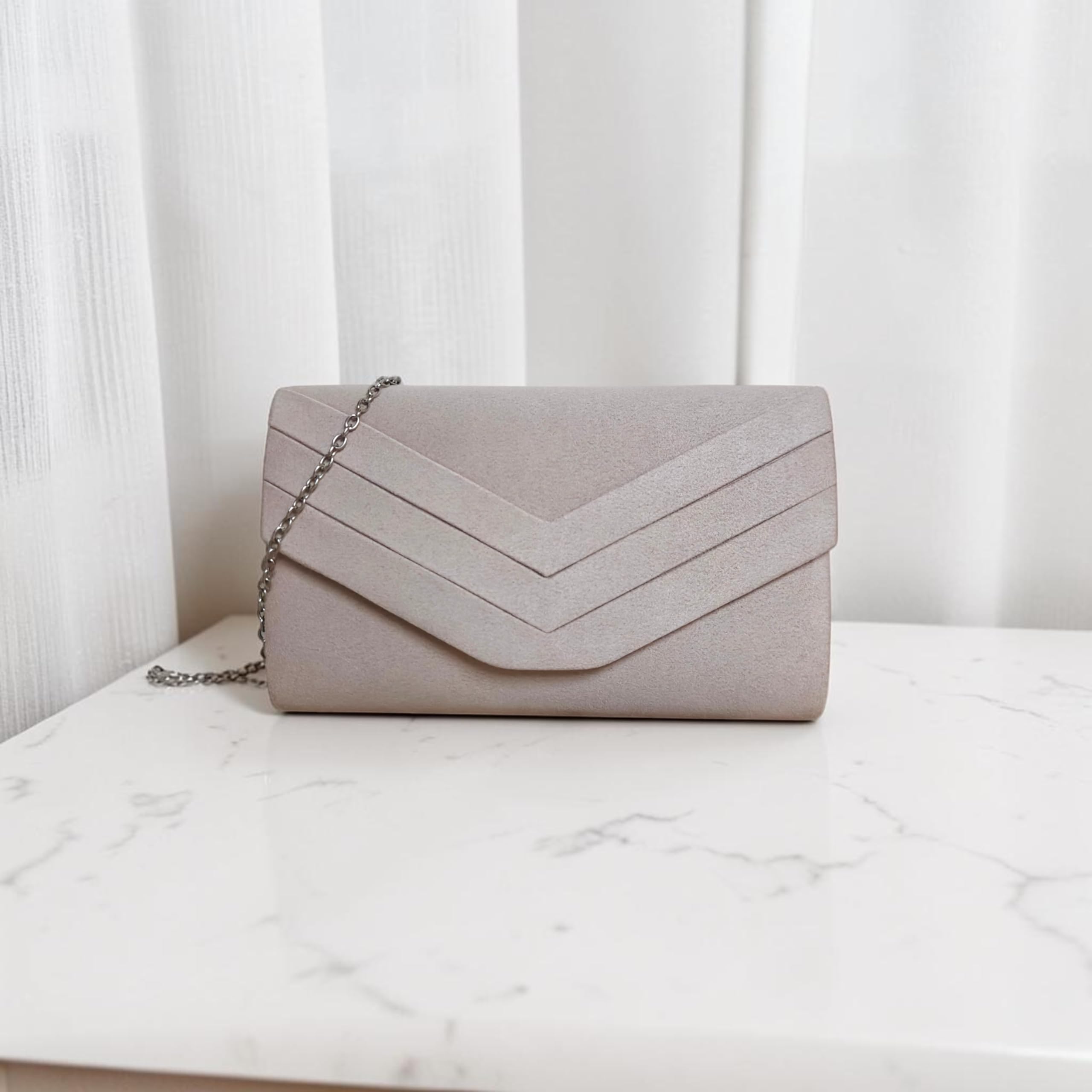 FI9 ® elegante scamosciata Envelop Style bridal wedding Evening clutch party Purse Hand bag | Design elegante