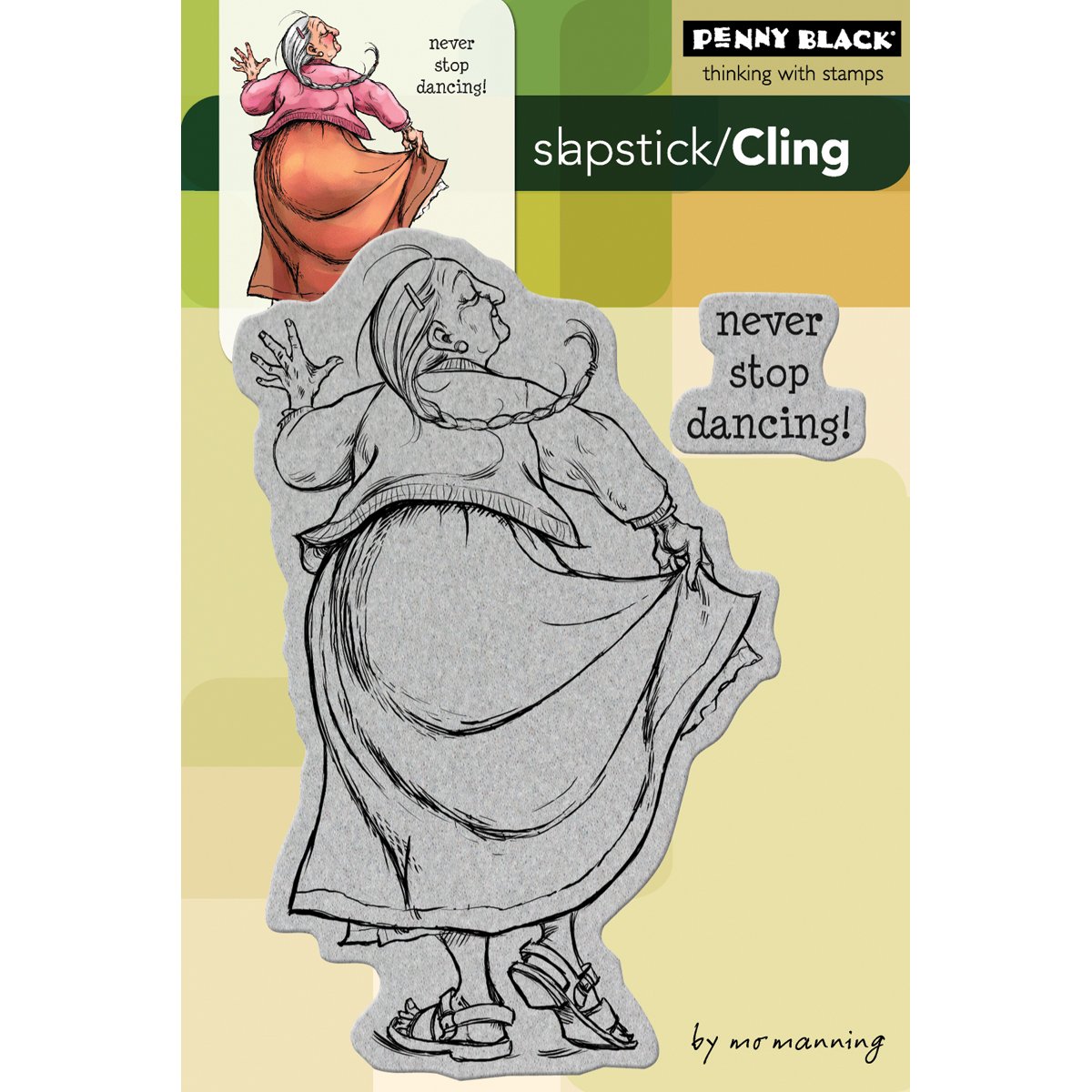 Penny Black Never Stop Dancing Rubber Cling Rubber Stamp 4-Inch X 6-Inch Sheet