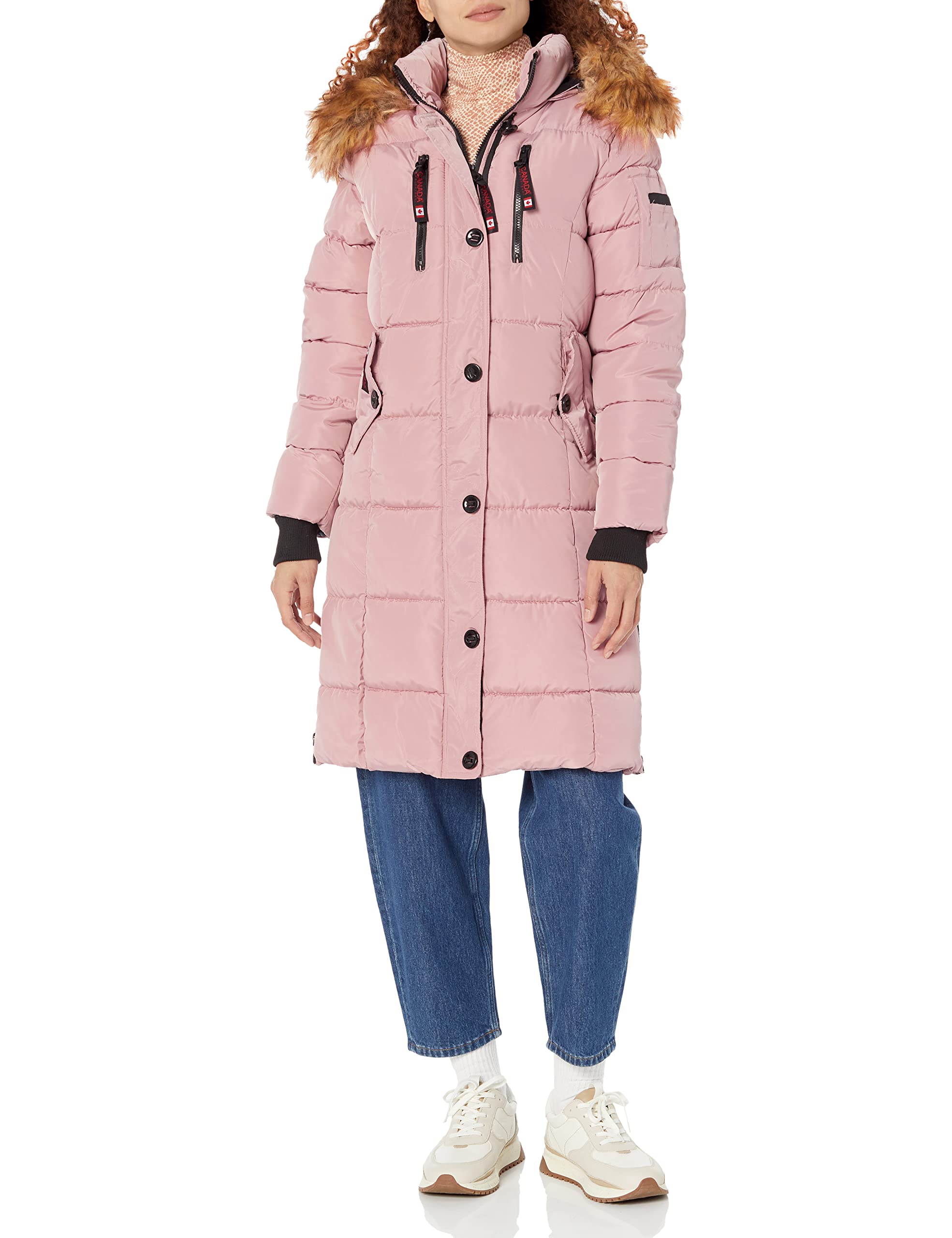 Photo 1 of CANADA WEATHER GEAR Women's Heavyweight Long Puffer Jacket X-Large Dusty Rose