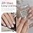 modelones Glitter Gel Nail Polish Pearlescent Gel Polish White Chrome Shimmer Nail Polish Iridescent Soak Off Led Mermaid Polish Swirl Shell Thread Effect Nail DIY 15 ML