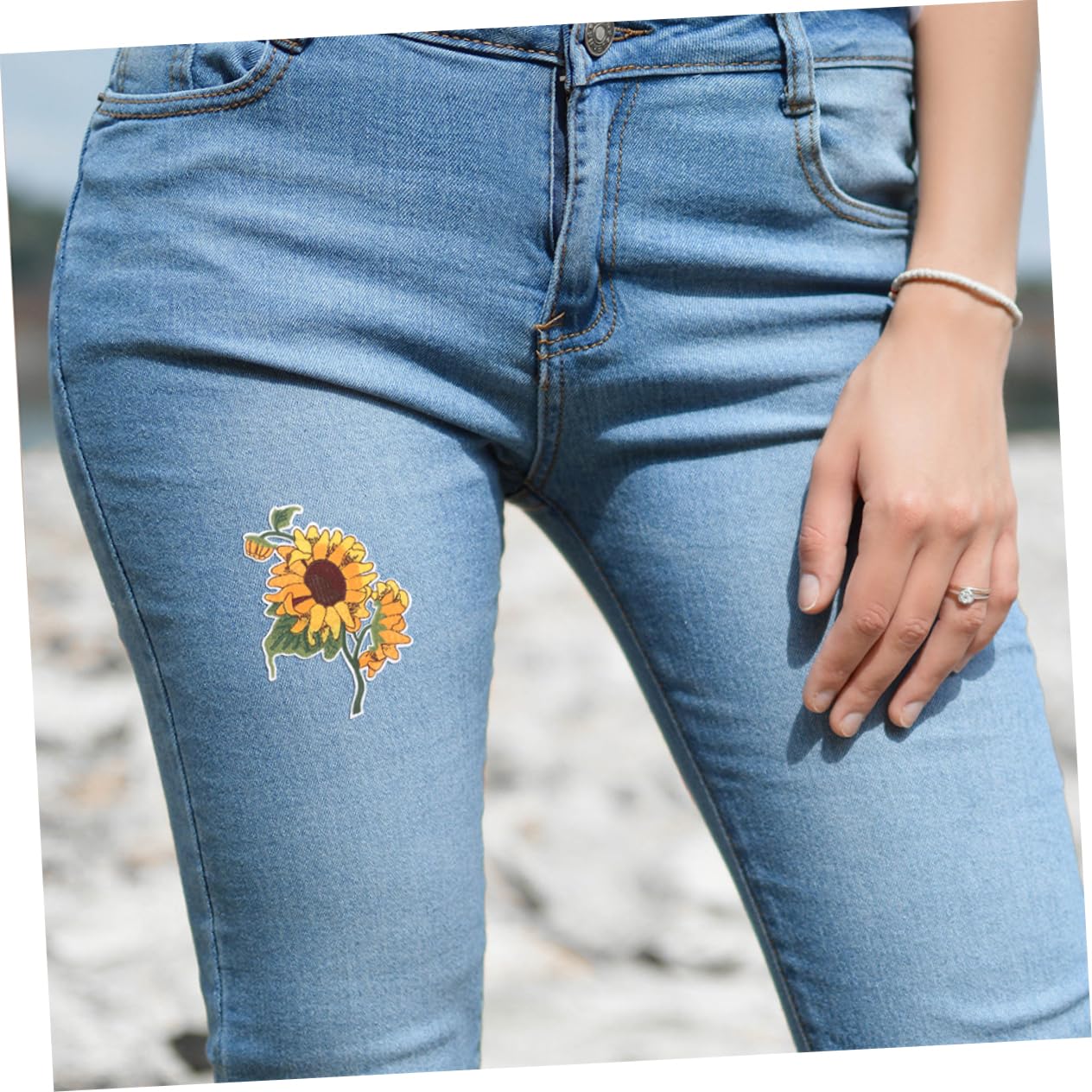NUOBESTY 24stücke Sonnenblumen Bügelflicken Lustige Stickerei Patches Zum Aufbügeln Für Kleidung Taschen Shirts Und Mehr Hochwertige Applikationen Für Kreative Diy-projekte