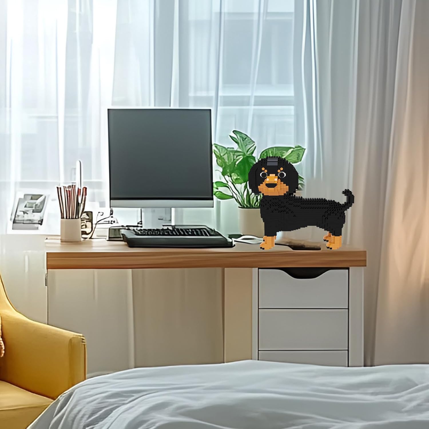 Larcele Micro Building Blocks Set, DIY Mini Building Toy Bricks for Age Over 12 Years, 1154 Pieces KLJM-02 (Dachshund 2) - Image 8