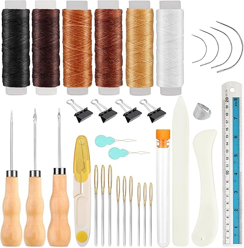 WONVOC Kit de encuadernación de libros, kit de fabricación de libros, herramienta de carpeta de huesos para manualidades de papel, herramienta de