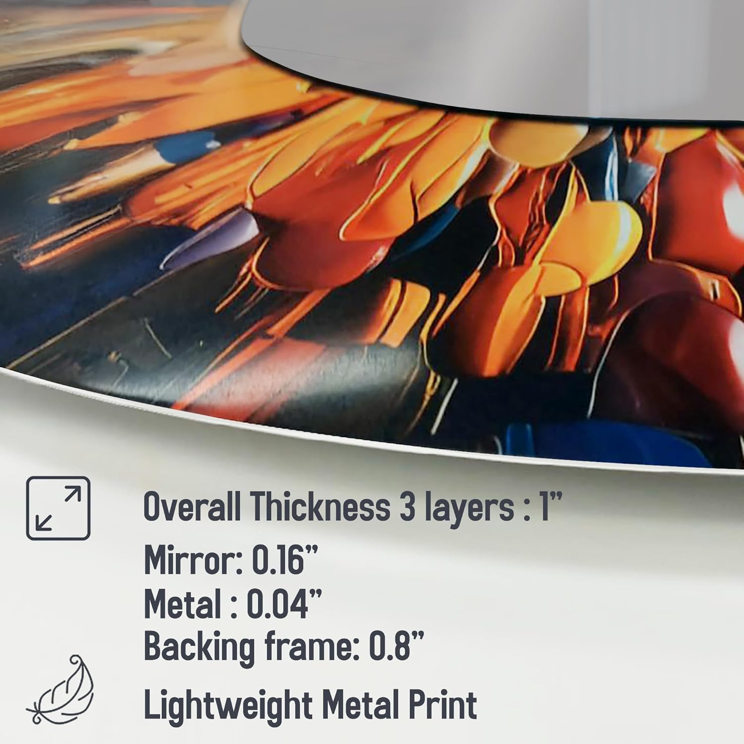 The Woods Within Forest Emerald Ripples IV - Traditional Round Decorative Metal Mirror - Forest Decorative Circular Mirror for Bedroom, Print on Metal, 36" W x 36" H