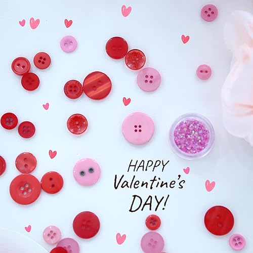 Miniatura 9 de Megoogo 700 botones de resina de Navidad, botones surtidos de 2 y 4 agujeros, manualidades redondas para decoración de fiestas de Navidad, costura,