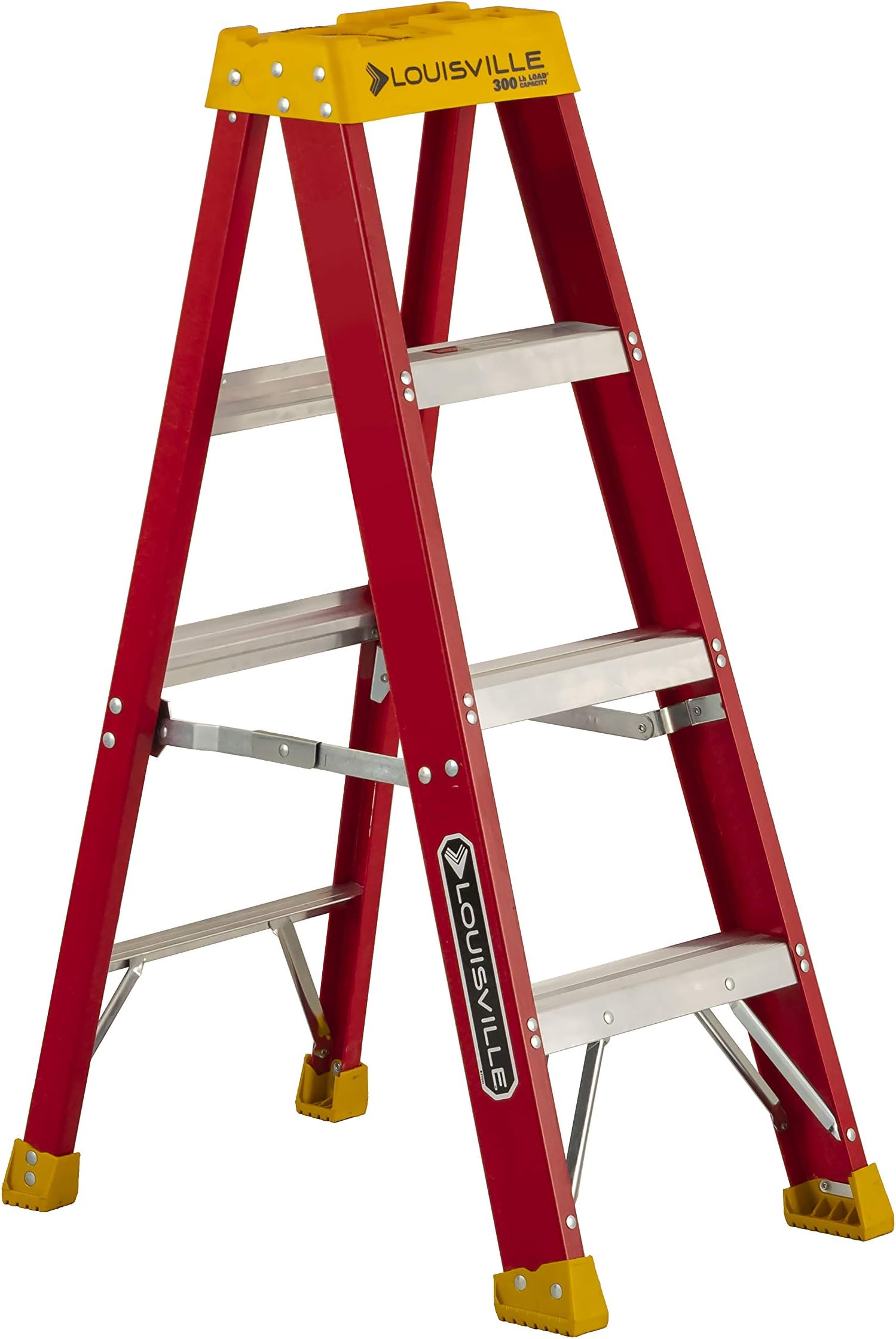 4-Foot Fiberglass Step Ladder, 300-Pound Load Capacity, Type IA, L-3016-04