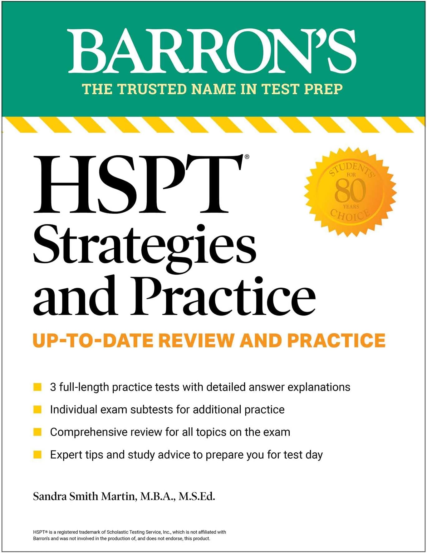 HSPT Strategies and Practice, Second Edition: Prep Book with 3 Practice Tests + Comprehensive Review + Practice + Strategies (Barron's Test Prep)