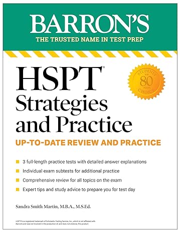 HSPT Strategies and Practice, Second Edition: Prep Book with 3 Practice Tests + Comprehensive Review + Practice + Strategies (Barron's Test Prep)