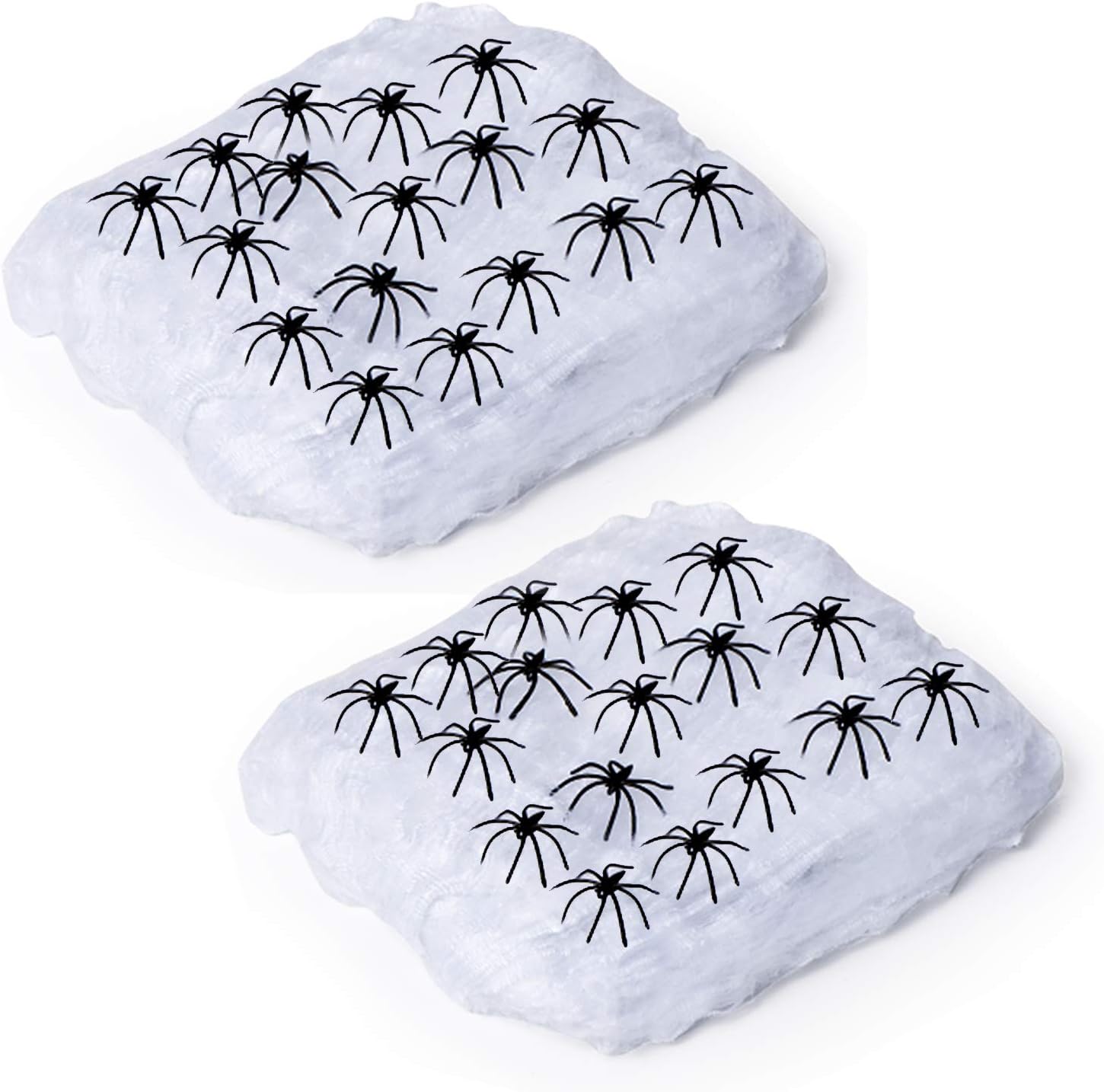 Joyjoz 2000 sqft Spider Web Cobwebs with 60 Fake Spiders Super Stretch Halloween Party Decoration Supplies for Indoor and Outdoor