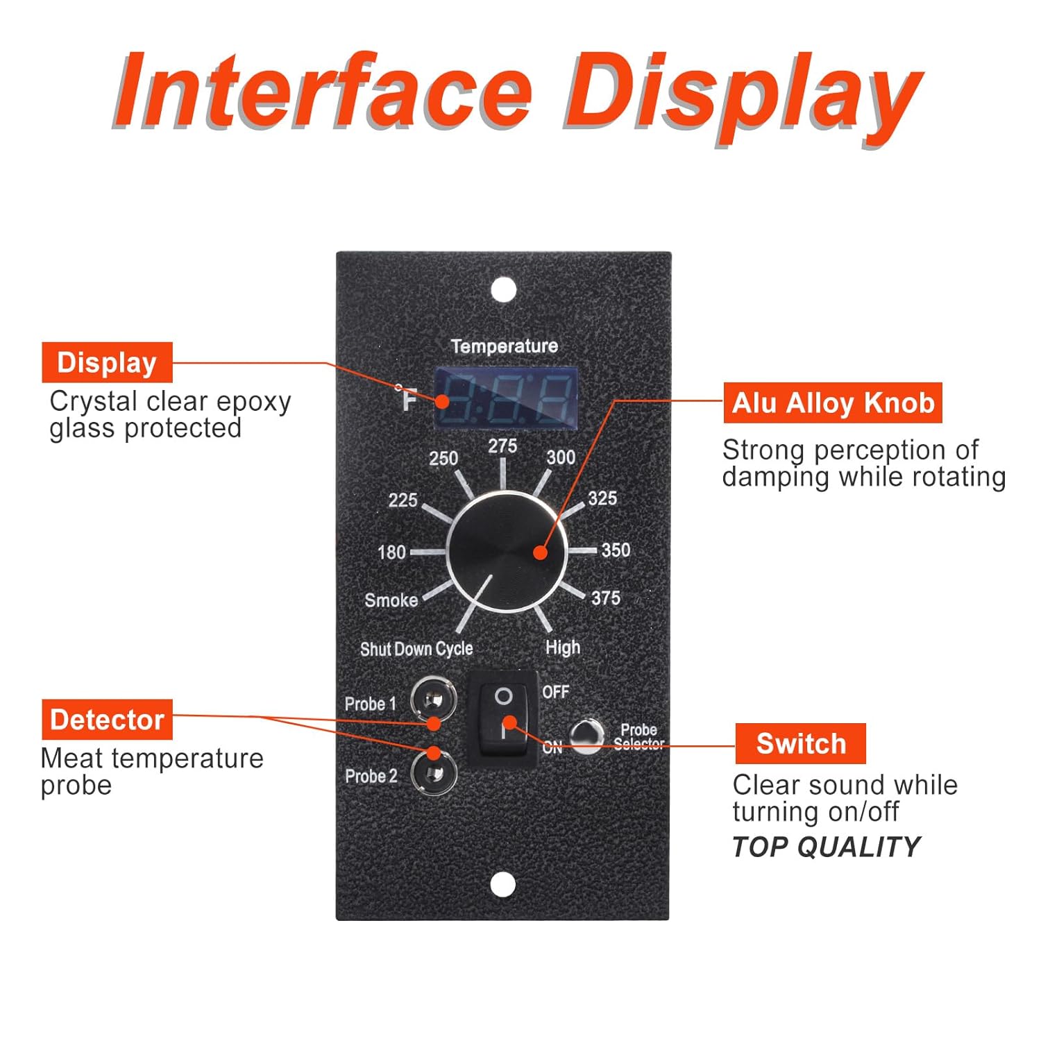 Replacement for Traeger Digital pro Controller Board kit,BAC365 Control Board Compatible with Most Traeger Pellet Grills (Except PTG), with RTD Temp Probe,2pcs Meat Probe